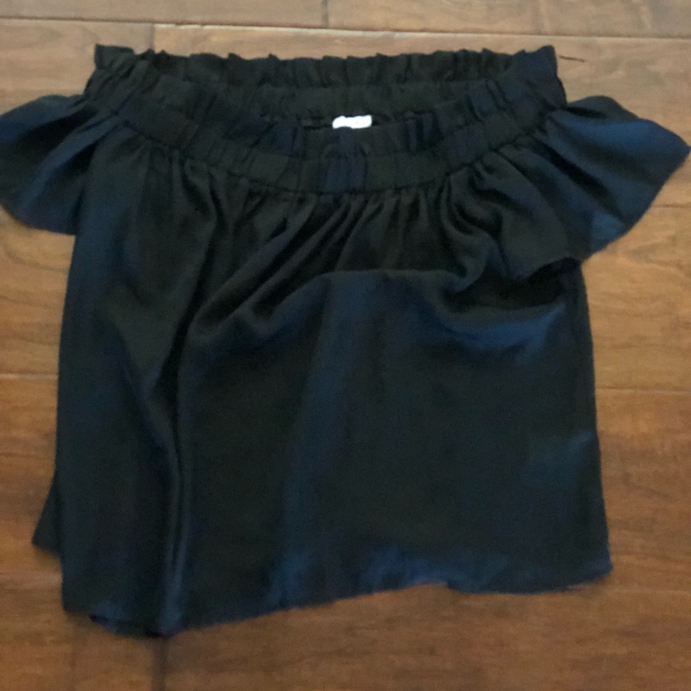 off the shoulder black top!